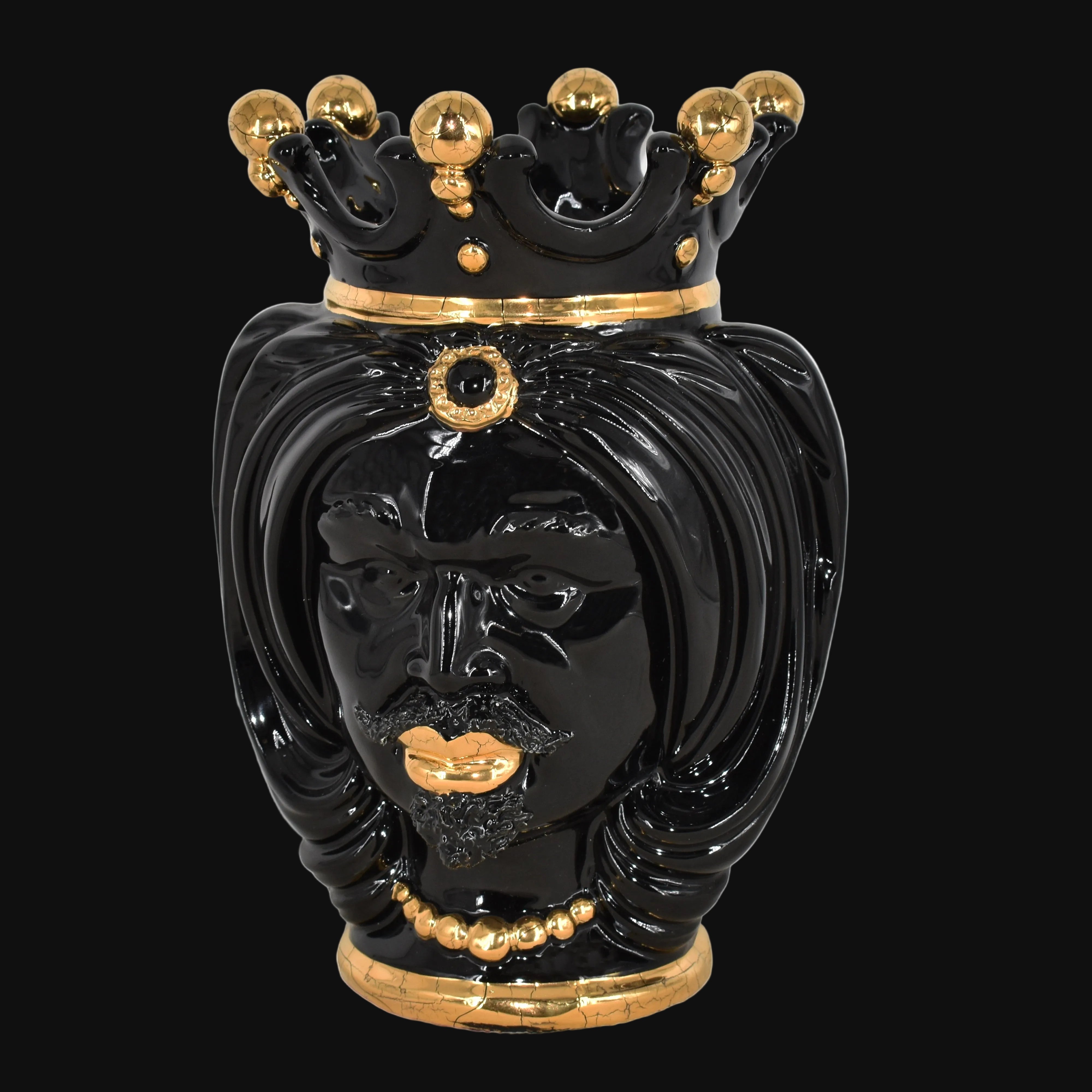 Testa di Moro h 25 cm — Donna, Black and Gold