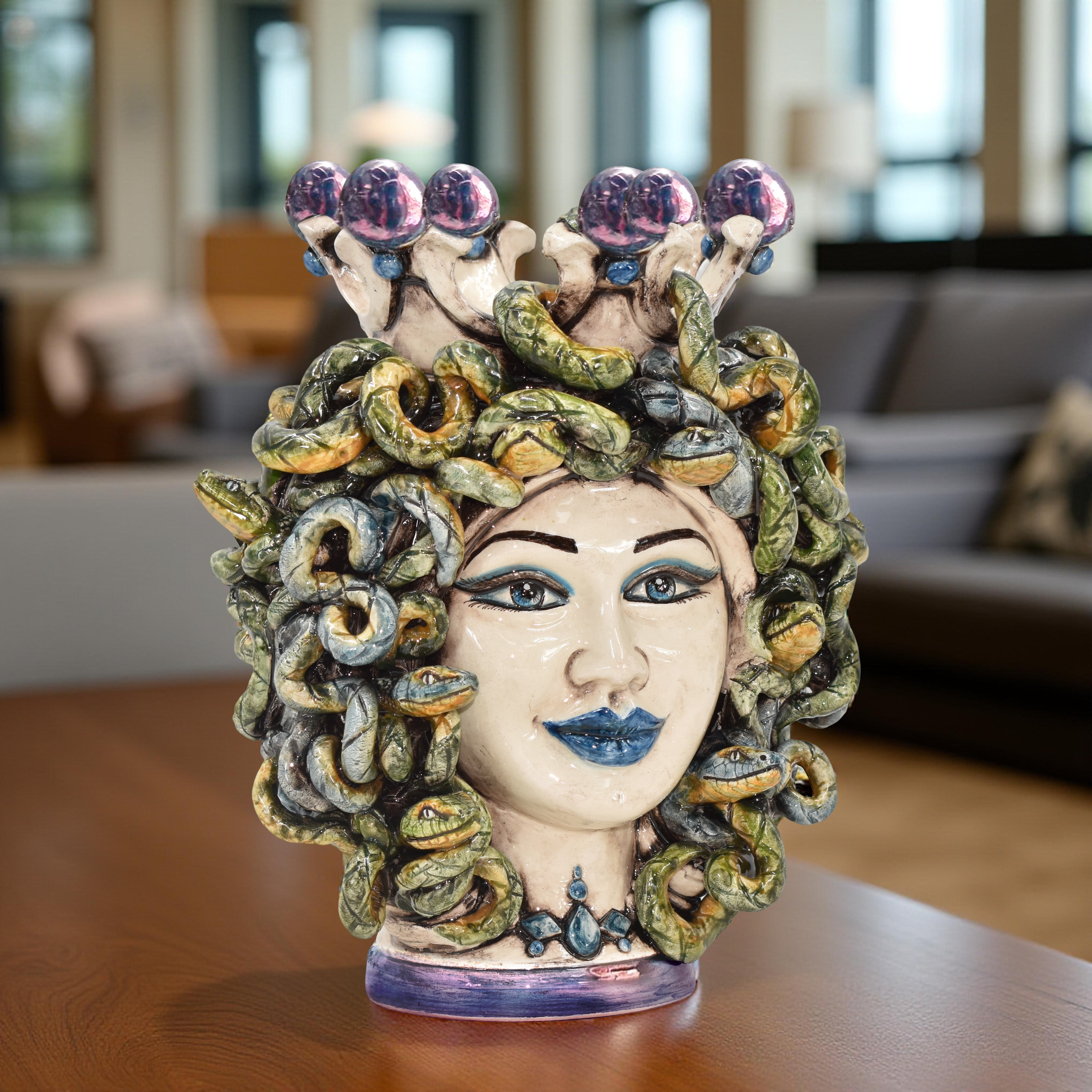 Testa h 25 turbante medusa Lustro Glicine