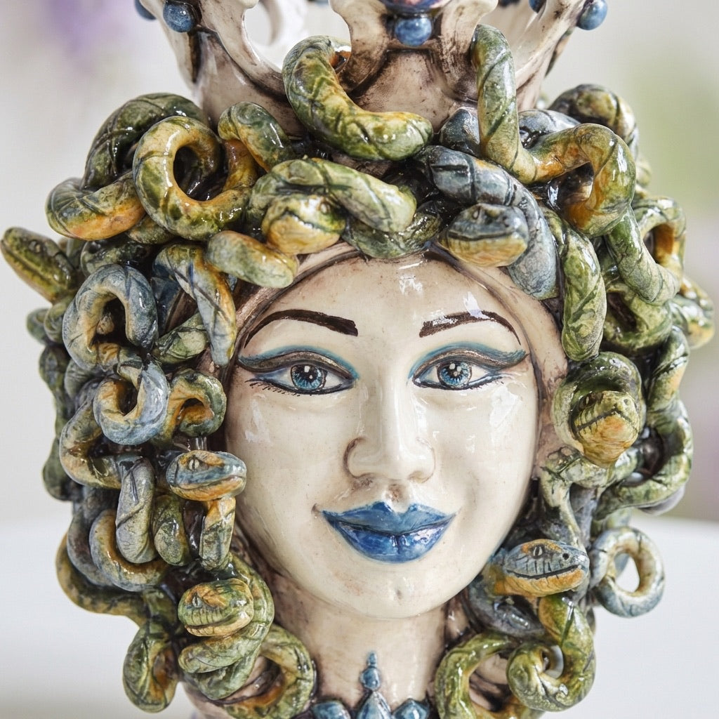 Testa h 25 turbante medusa Lustro Glicine