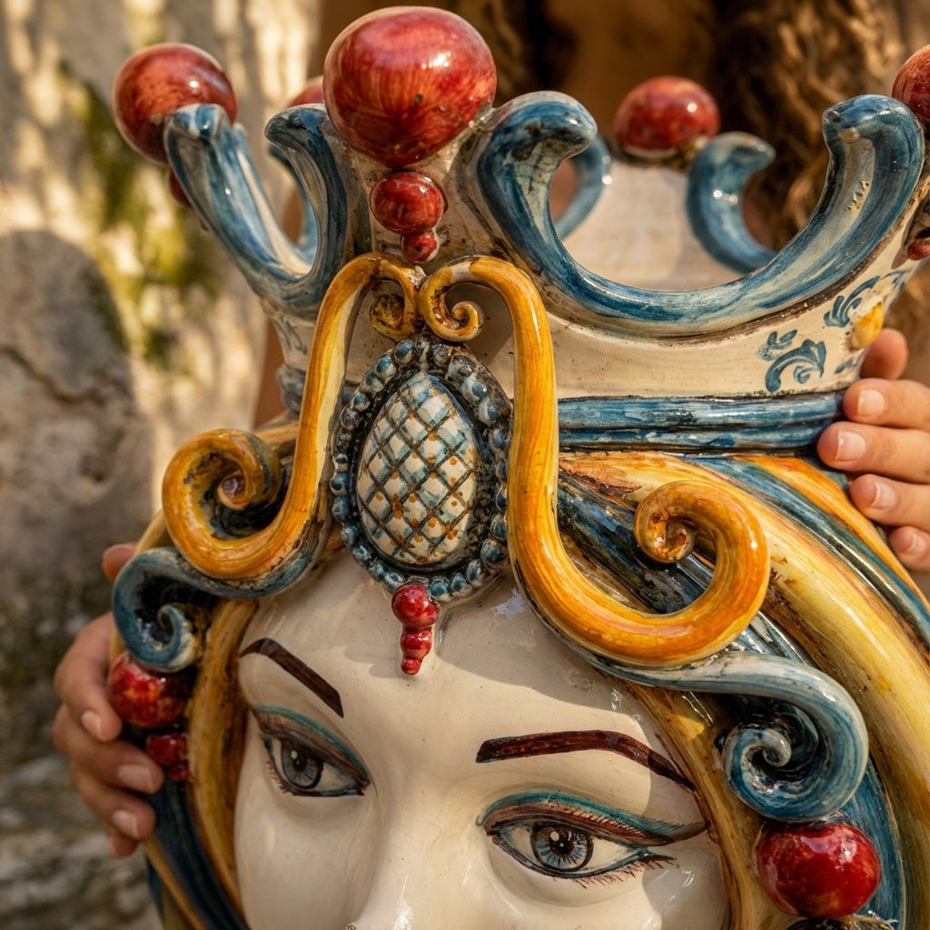 Testa di Moro h 38 cm — Donna, Decoro Sicily