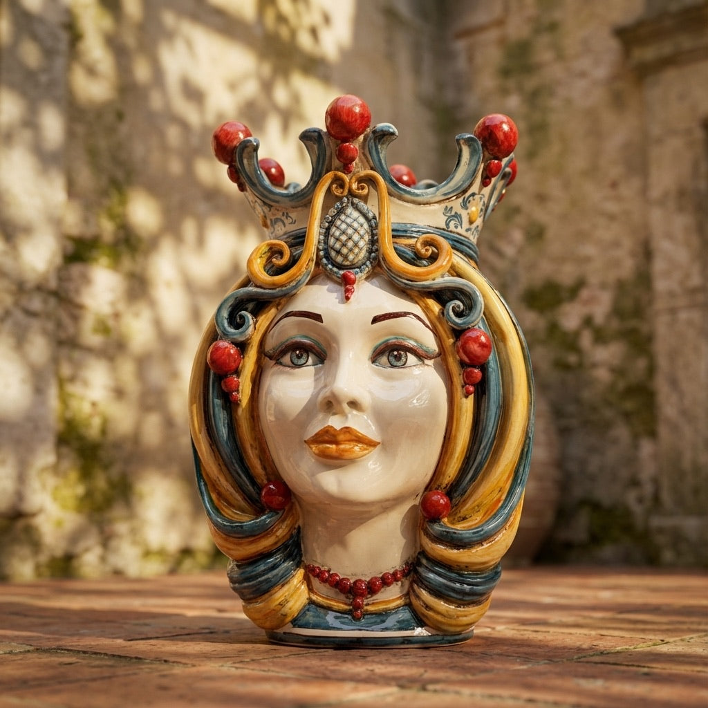 Testa di Moro h 38 cm — Donna, Decoro Sicily