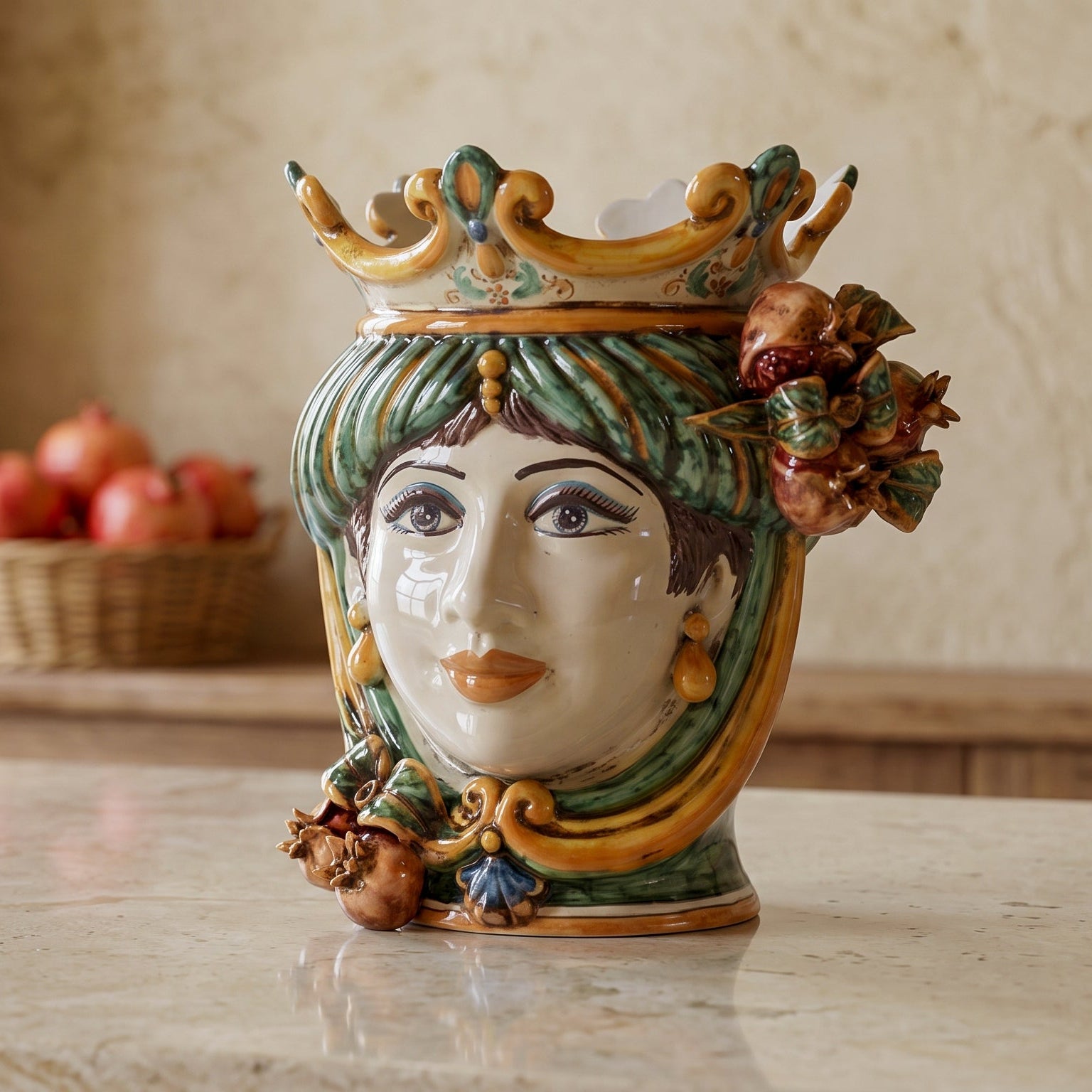 Testa h 25 melograni verde/arancio femmina