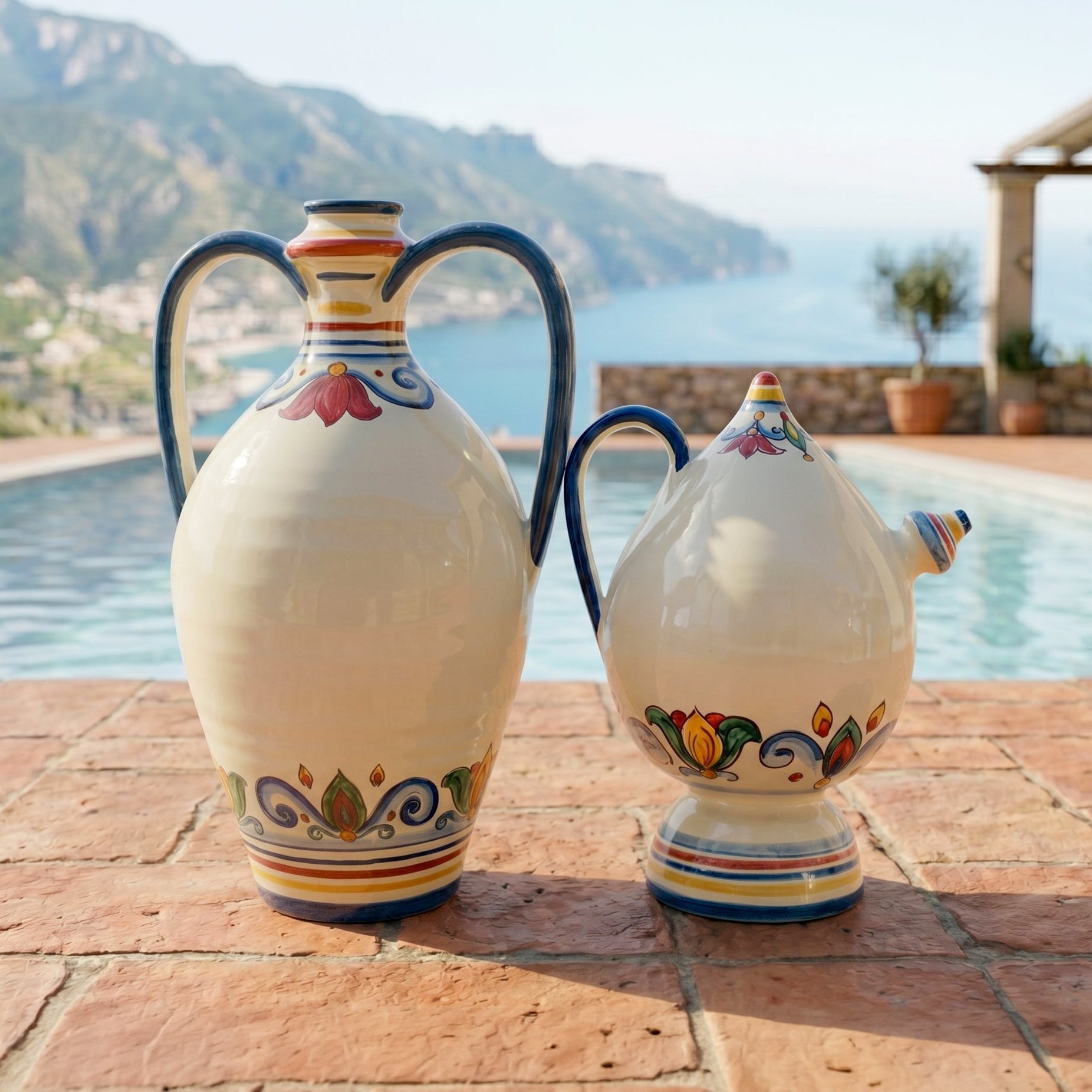 Fiasca con manici h 35 - Decoro Sicily