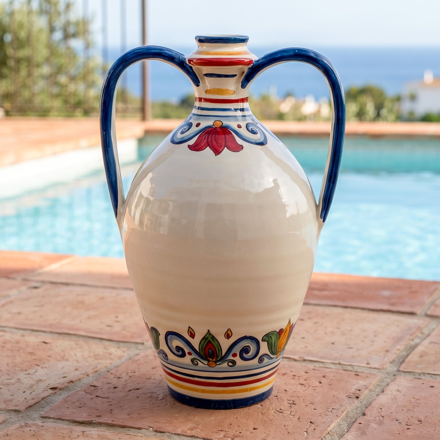 Fiasca con manici h 35 - Decoro Sicily