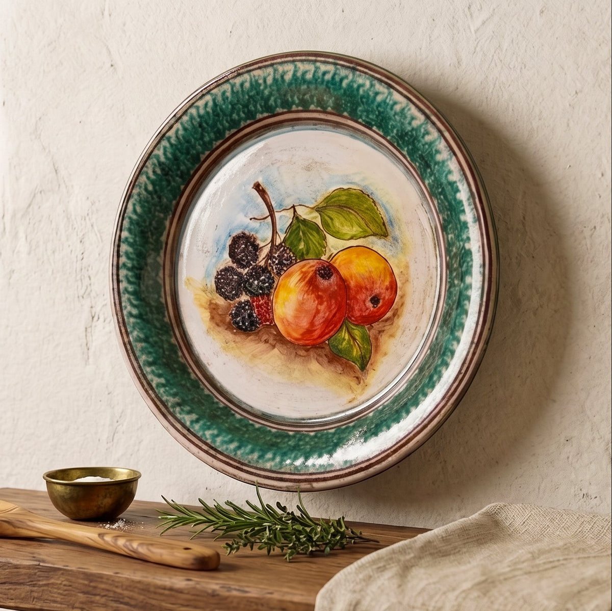 Fangotto in Ceramica di Caltagirone Ø 25/30/35 cm - Melograno e More, Antiche Riproduzioni