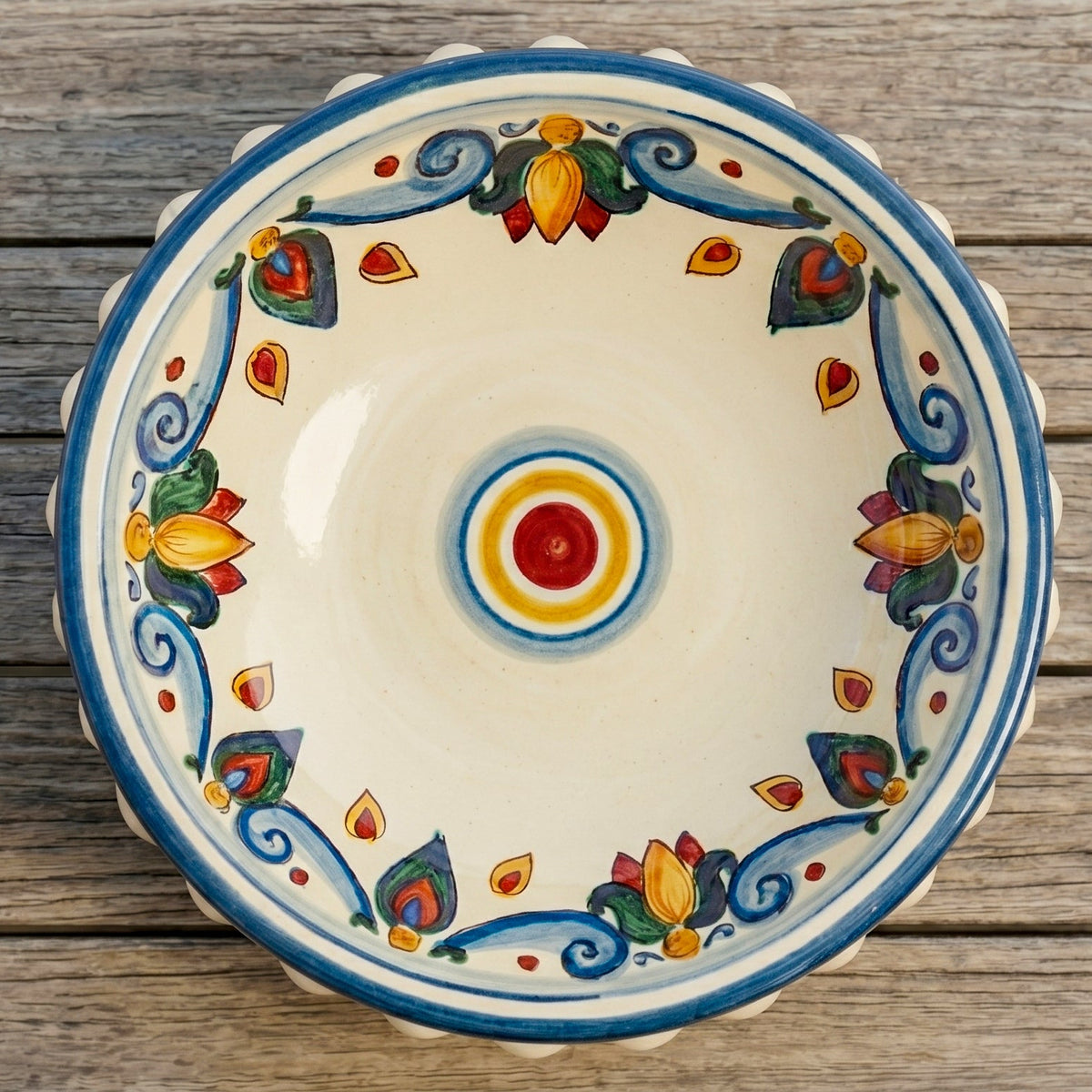 Ciotola a Pigna in Ceramica di Caltagirone Ø 20 cm - Decoro Sicily