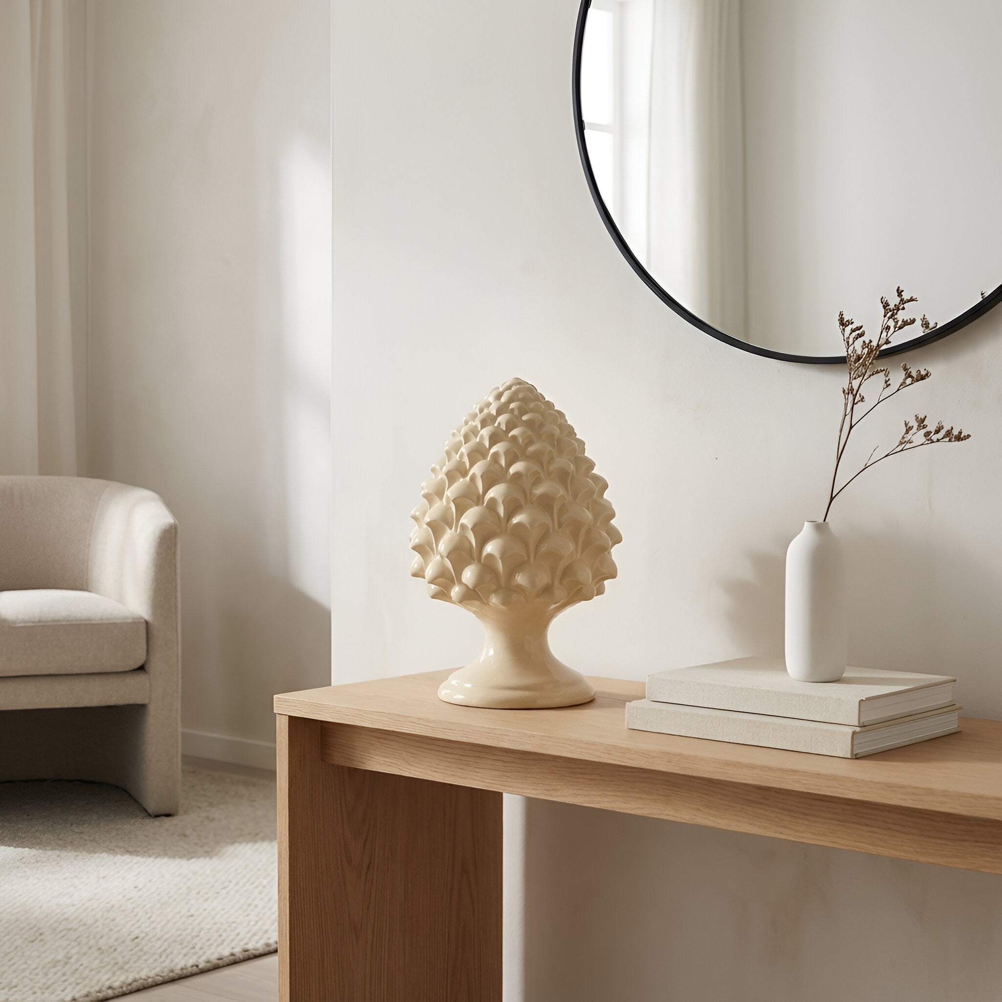 Pigna semilavorata altezza 15/35 Linea Avorio