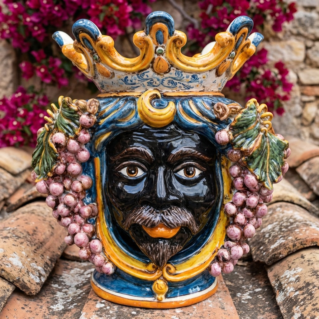 Testa h 40 uva blu e arancio maschio moro