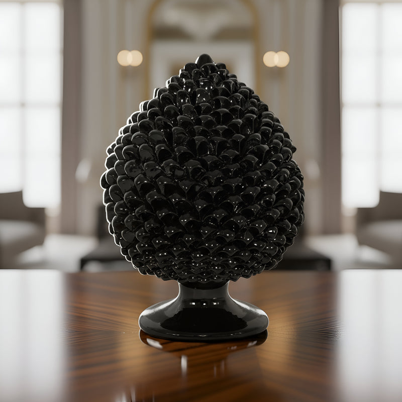 Pigna artigianale di Caltagirone modellata a mano altezza 15/40 Black Line