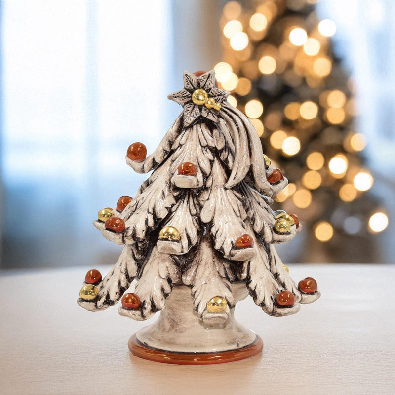Albero di Natale in Ceramica di Caltagirone — Madreperla Oro e Lustri