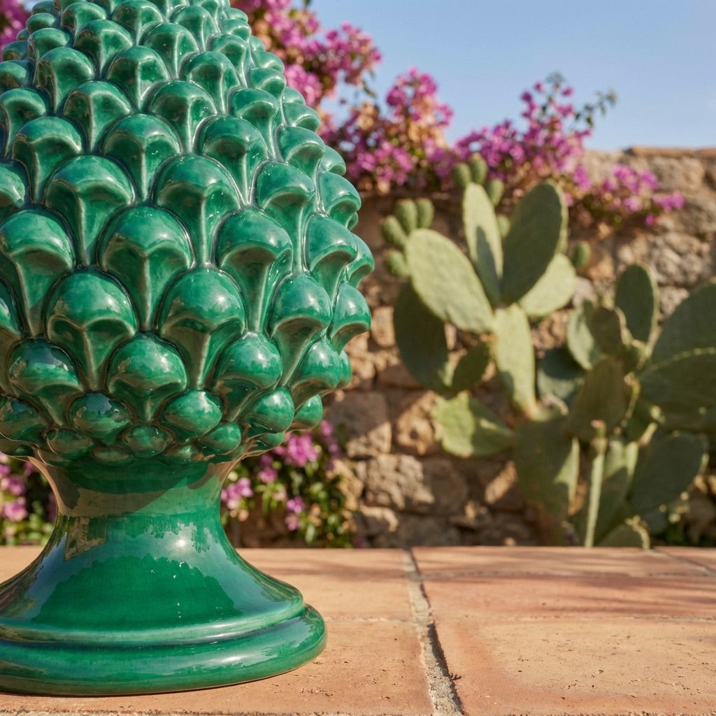 Pigna semilavorata altezza 15/35 Verde smeraldo