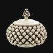 Biscottiera a pigna Ø 20 Madreperla Antichizzato in Ceramica di Caltagirone - Ceramiche di Caltagirone Sofia