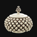 Biscottiera a pigna Ø 20 Madreperla Antichizzato in Ceramica di Caltagirone - Ceramiche di Caltagirone Sofia