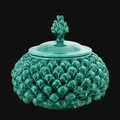 Biscottiera a pigna Ø 20 Verde Smeraldo in Ceramica di Caltagirone - Ceramiche di Caltagirone Sofia