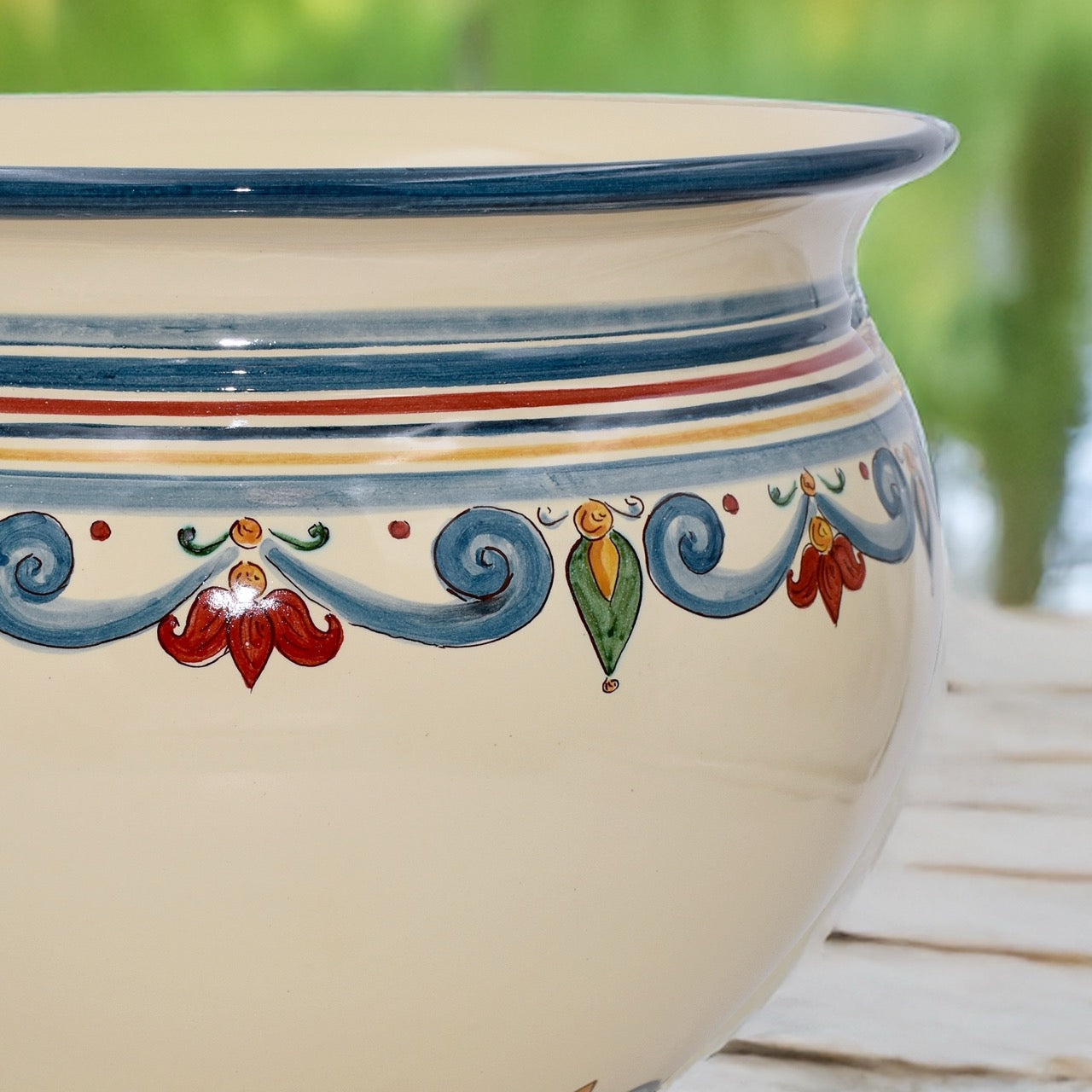 Cachepot decoro Sicily in ceramica siciliana di Caltagirone - Ceramiche di Caltagirone Sofia