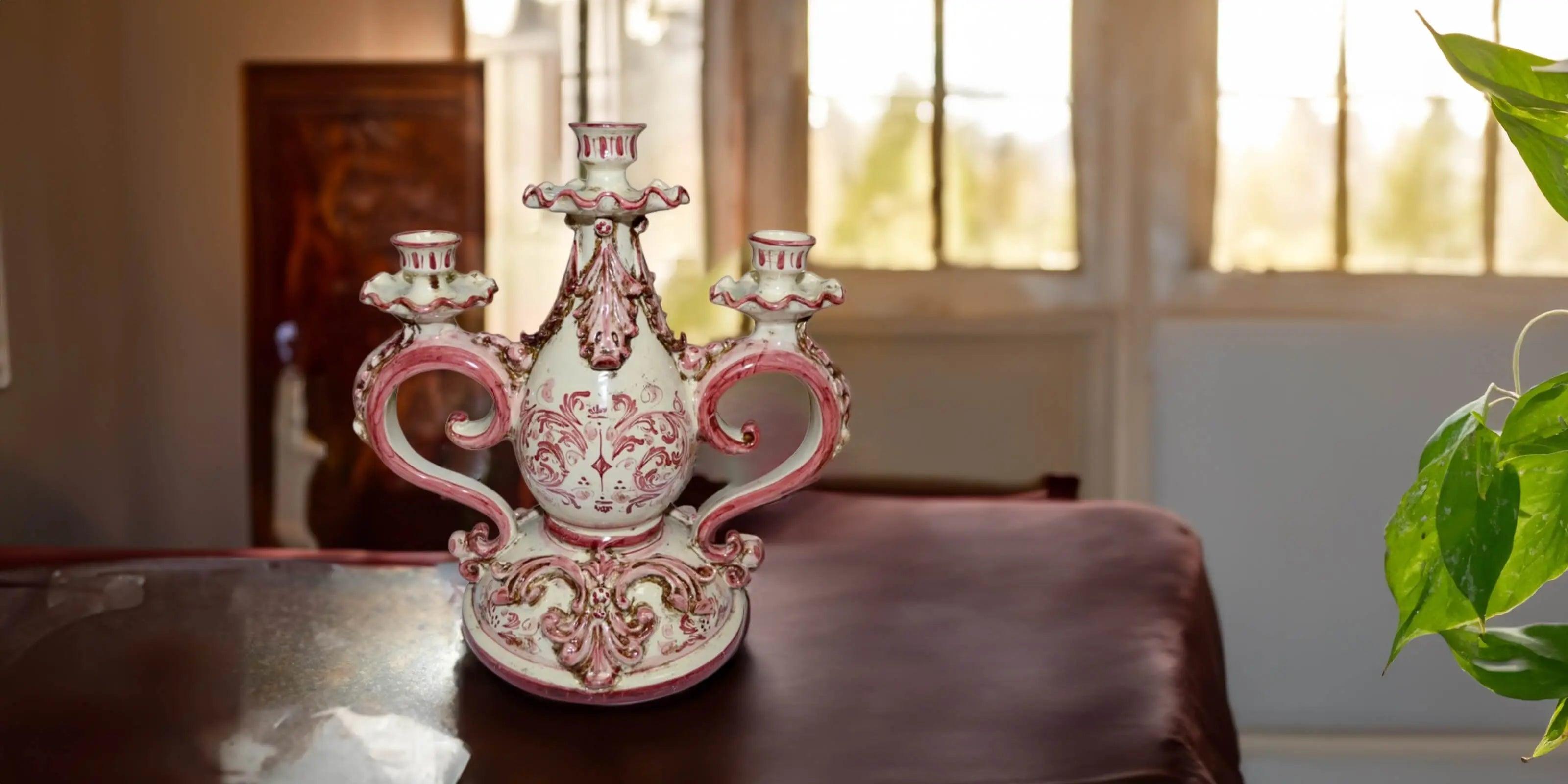 candelabro-in-ceramica-caltagirone - Ceramiche di Caltagirone Sofia