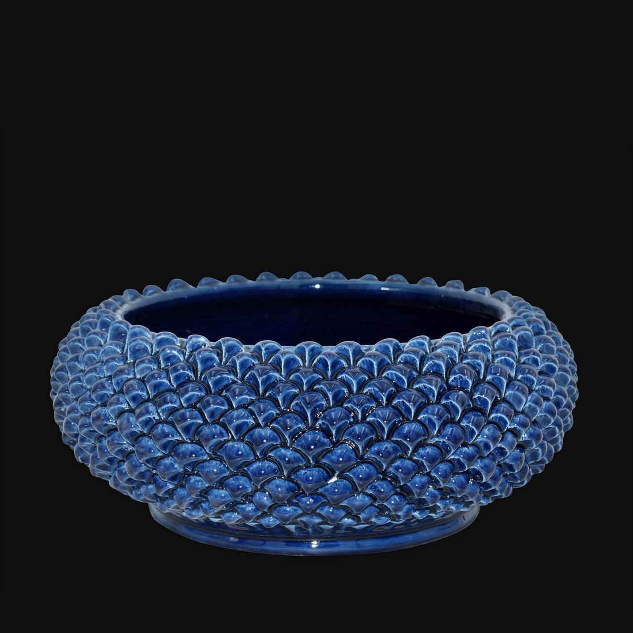 Centrotavola a Pigna diam. 25/33 cm Blu Intenso in ceramica di Caltagirone - Ceramiche di Caltagirone Sofia