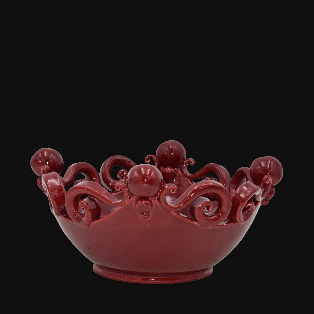 Centrotavola pallina Bordeaux Ø 25 cm / Ø 30 cm - Ceramiche di Caltagirone Sofia