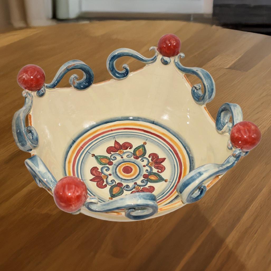 Centrotavola Pallina Decoro Sicily - Ceramica di Caltagirone, Ø 25/30 cm - Ceramiche di Caltagirone Sofia