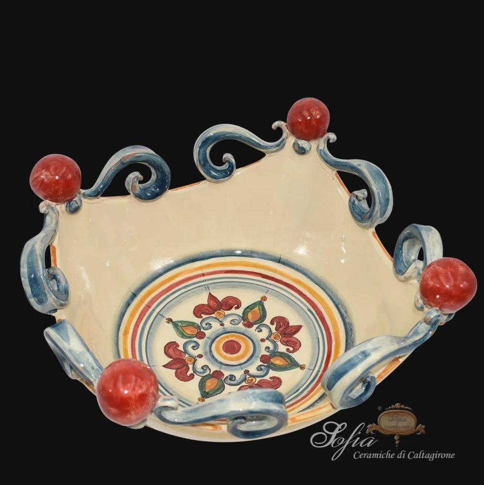 Centrotavola pallina decoro sicily in ceramica siciliana di Caltagirone - Ceramiche di Caltagirone Sofia