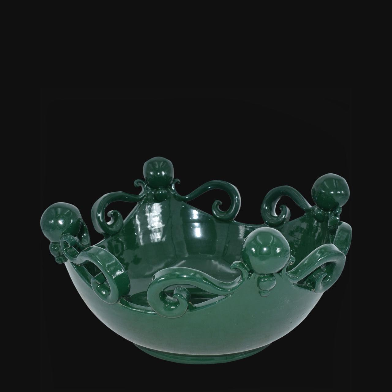Centrotavola pallina Verde Antico Ø 25 cm / Ø 30 cm | Ceramiche in stile moderna - Ceramiche di Caltagirone Sofia