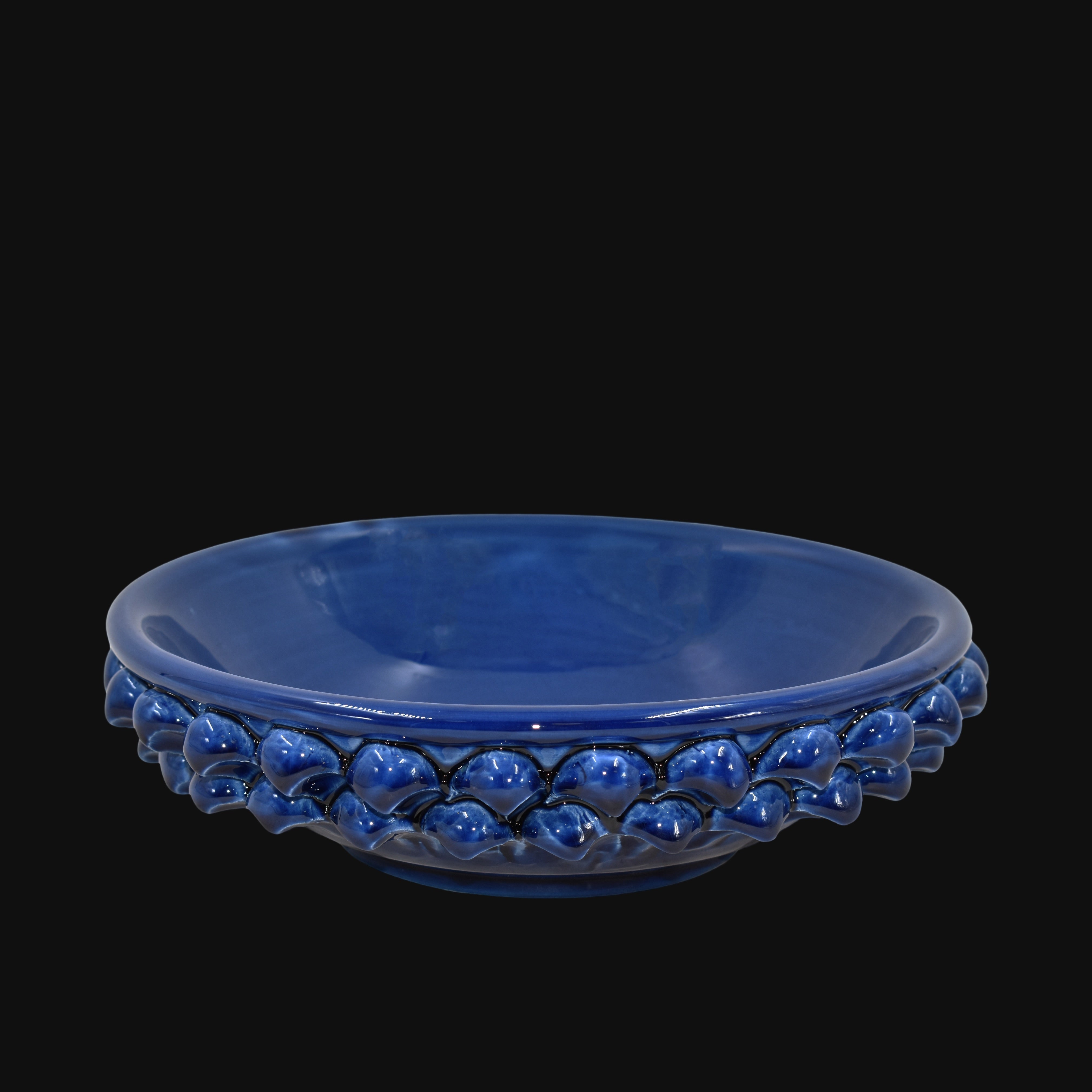Ciotola a pigna blu intenso - Bomboniera in ceramica - Ceramiche di Caltagirone Sofia