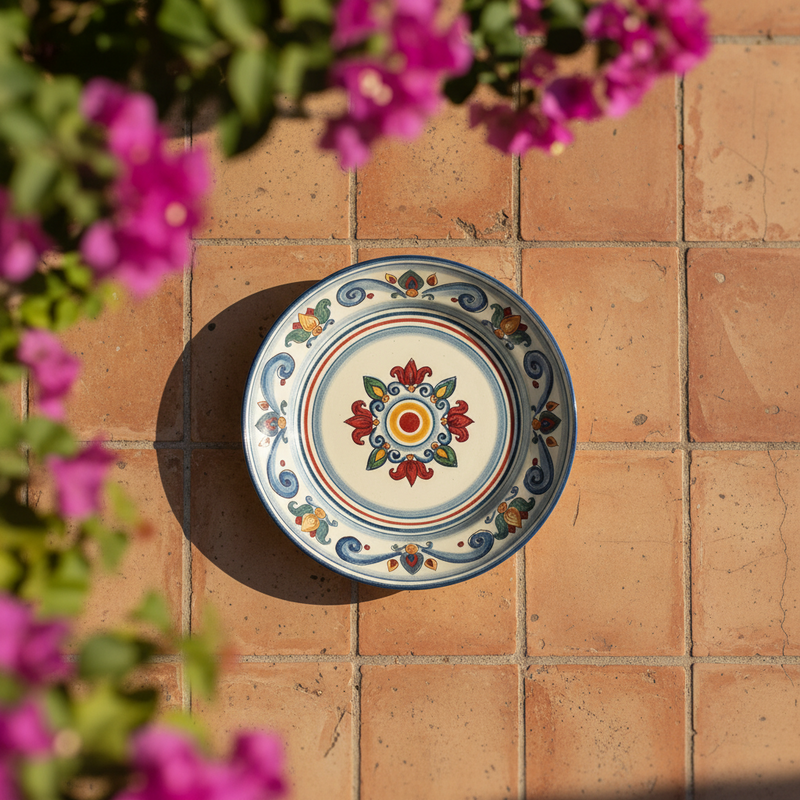 Caltagirone Keramik Wand-Fangotto Ø 30/40 cm — Decoro Sicily