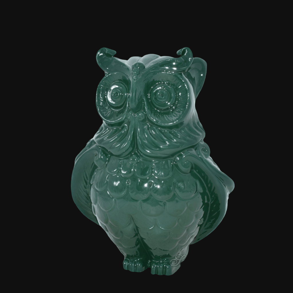 Gufo h 20 Verde Antico - Bomboniere Animali in ceramica - Ceramiche di Caltagirone Sofia