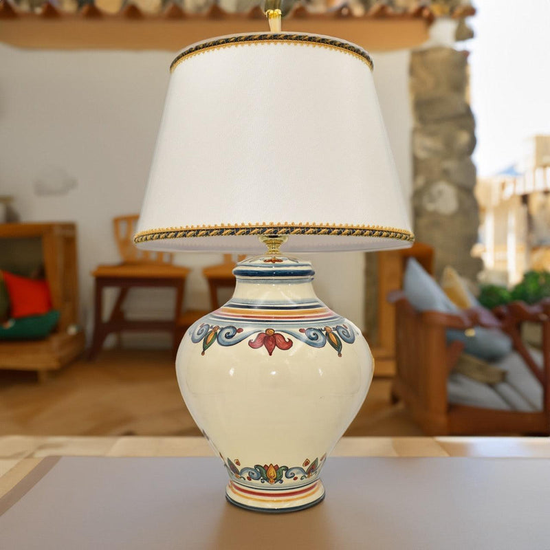 Lume Boccia in Ceramica di Caltagirone h 35 cm — Decoro Sicily
