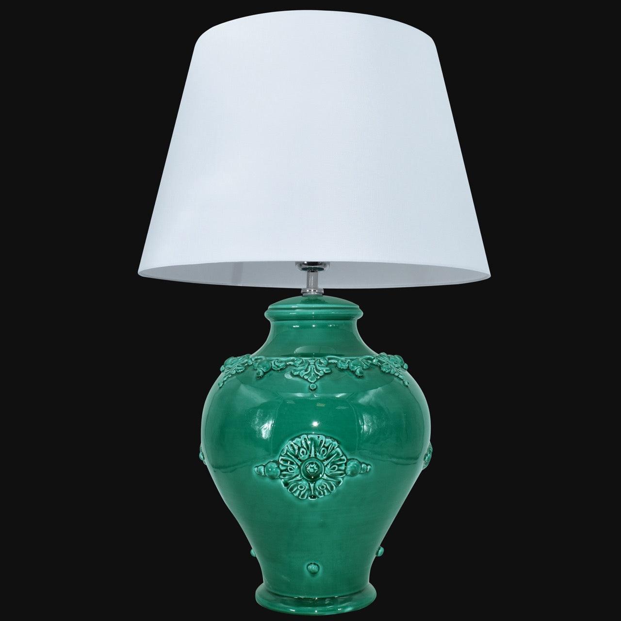 Lume boccia ornamentale h 60 Verde Smeraldo - Ceramiche di Caltagirone Sofia