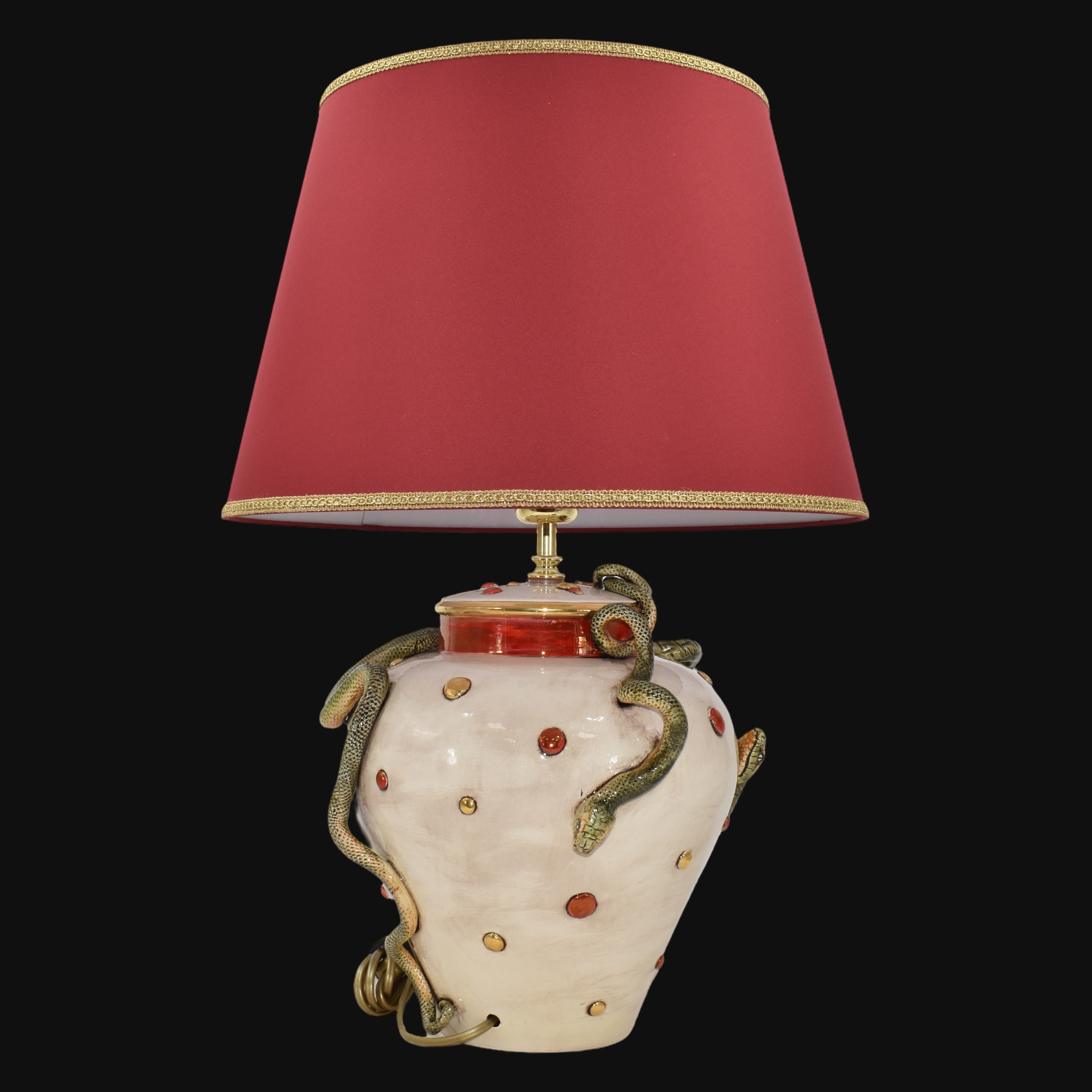 Lume Eden h 30 cm - Giardini dell'Eden decorazione madreperla oro e lustri