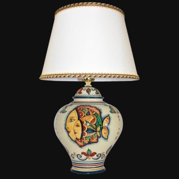 Lume Potiche in Ceramica di Caltagirone h 35 cm — Decoro Pesci