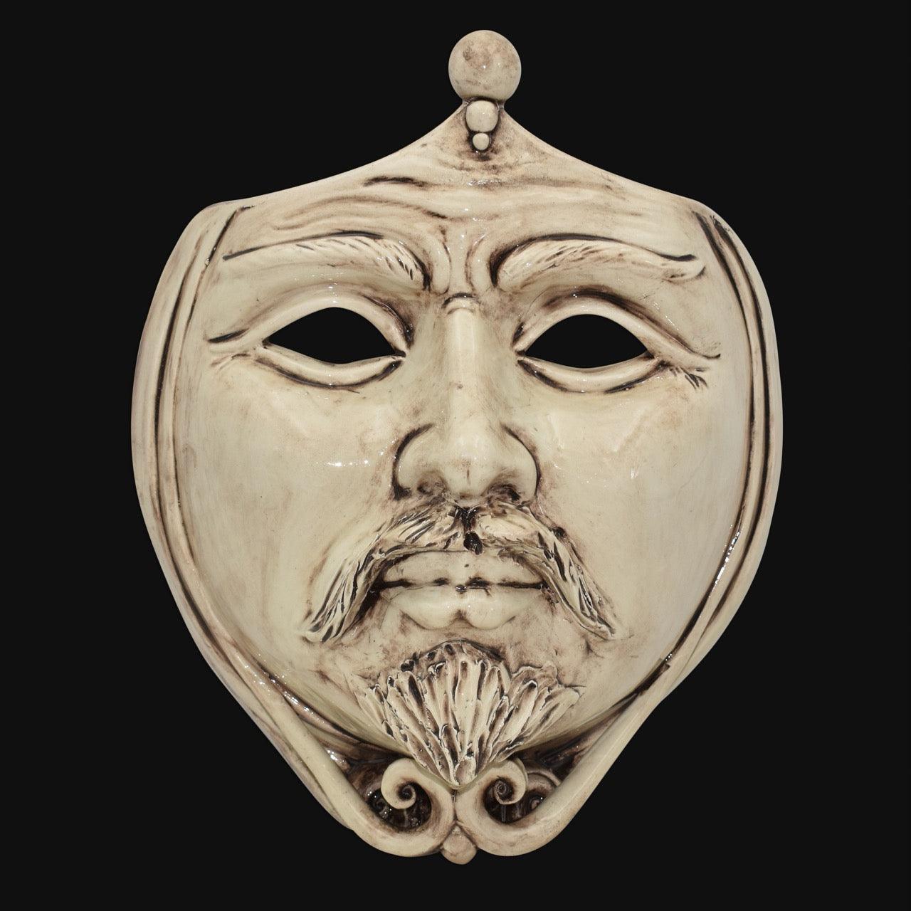 Maschera d'Appoggio Madreperla Antichizzato in Ceramica di Caltagirone - Ceramiche di Caltagirone Sofia