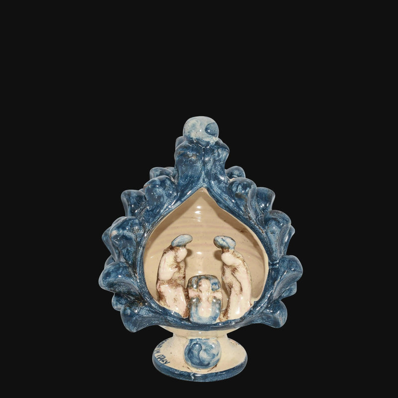 Natività a Pigna in Ceramica di Caltagirone h 12 cm — Mono Blu