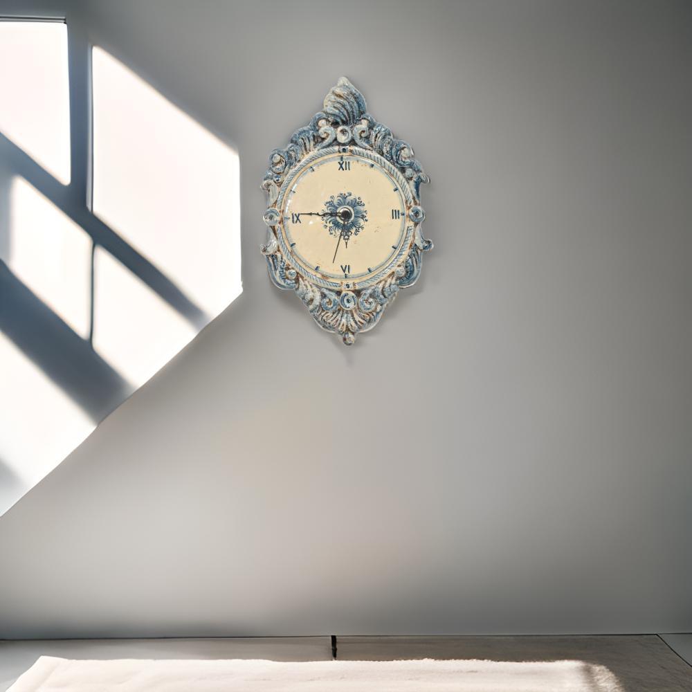 Orologio rilievo mono blu in Ceramica artistica di Caltagirone - Ceramiche di Caltagirone Sofia