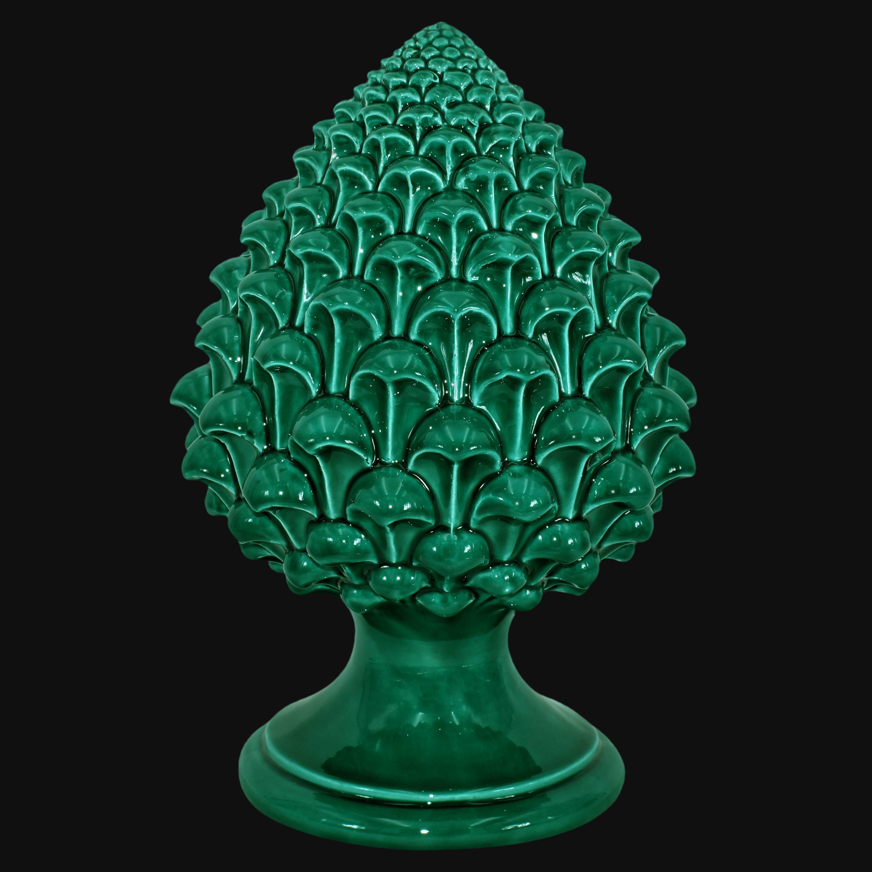 Pigna semilavorata altezza 15/35 Verde smeraldo - Ceramiche di Caltagirone Sofia
