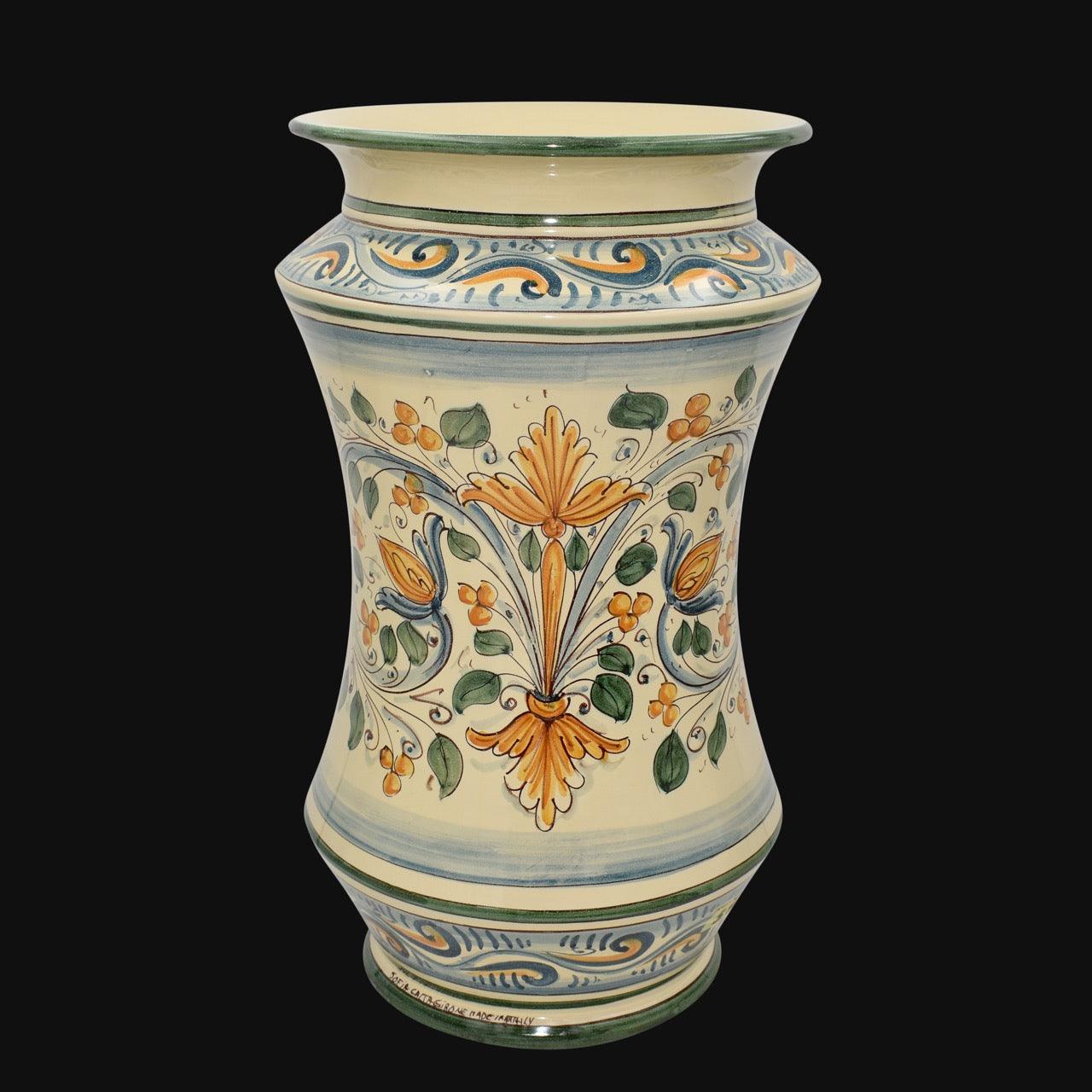 Portaombrelli ad albarello h 50 Antico Fogliame - Ceramiche di Caltagirone Sofia