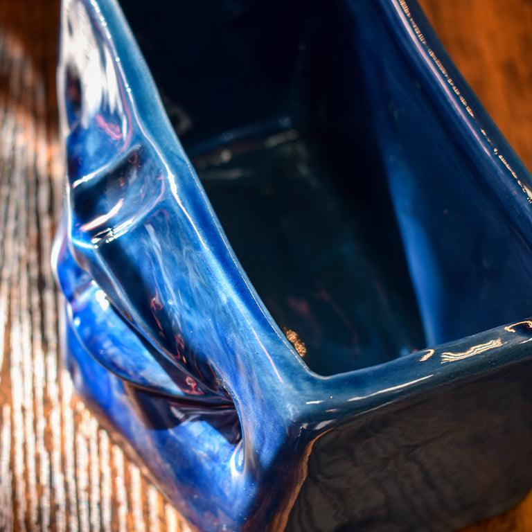 Scatola con espressione blu intenso - Ceramica artistica di Caltagirone - Ceramiche di Caltagirone Sofia