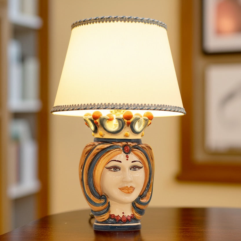 Testa h 25 turbante decoro sicily - Ceramiche di Caltagirone Sofia - Ceramiche di Caltagirone Sofia