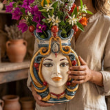 Testa h 38 in decoro sicily femmina - Ceramiche Di Caltagirone Sofia - Ceramiche di Caltagirone Sofia