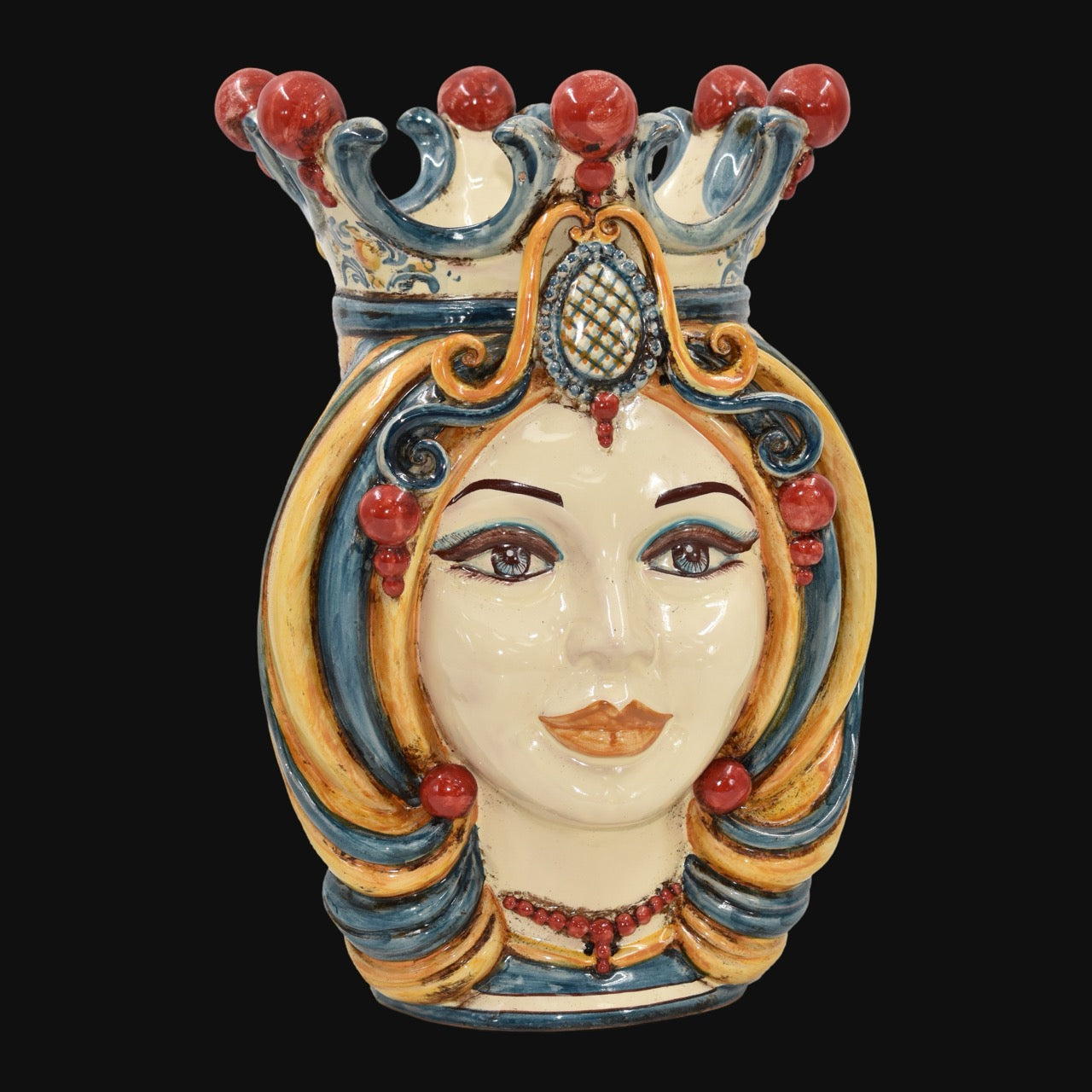 Testa h 38 in decoro sicily femmina - Ceramiche Di Caltagirone Sofia - Ceramiche di Caltagirone Sofia