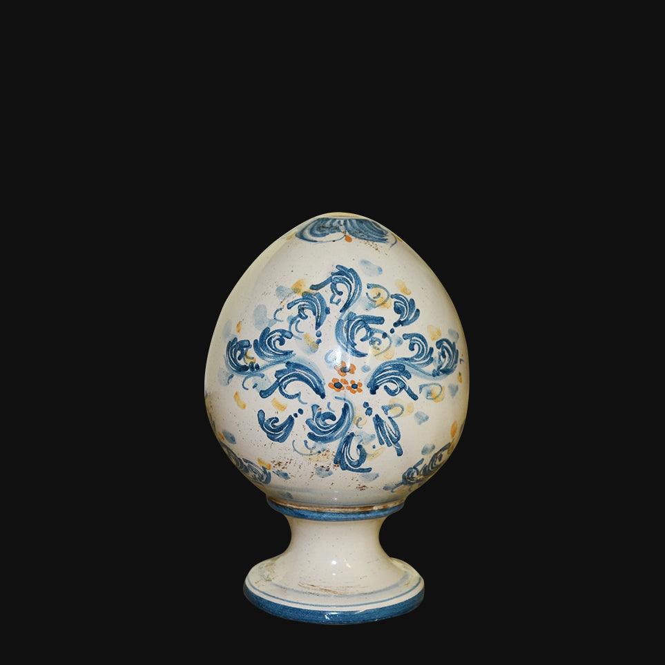 Uovo piccolo h 10/15 cm decorato in ceramica di Caltagirone - Ceramiche di Caltagirone Sofia