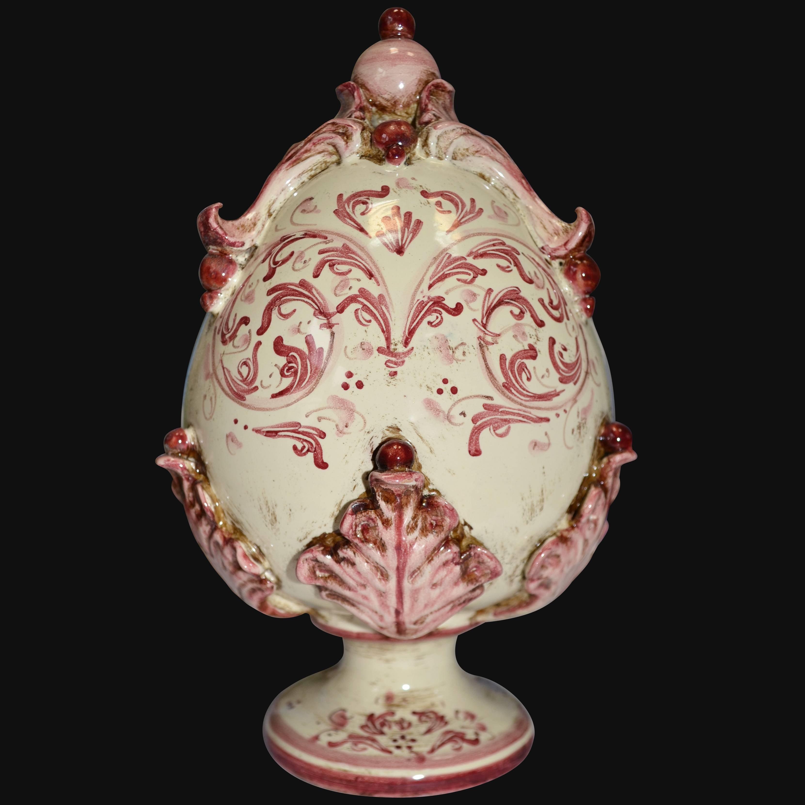 Uovo in ceramica h 25 plastico Sofia tricolore - Ceramiche di Caltagirone - Ceramiche di Caltagirone Sofia