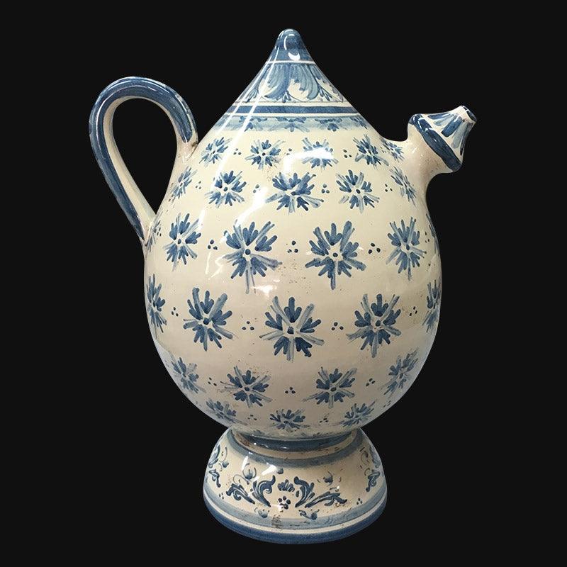 Bummulu Malandrinu h 25 linea stars mono blu in ceramica artistica - Ceramiche di Caltagirone Sofia