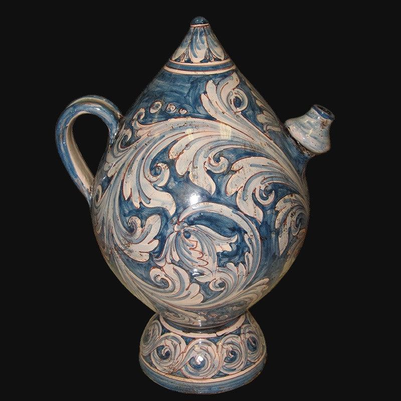 Bummulu Malandrinu h 25 ornato mono blu in ceramica di Caltagirone - Ceramiche di Caltagirone Sofia
