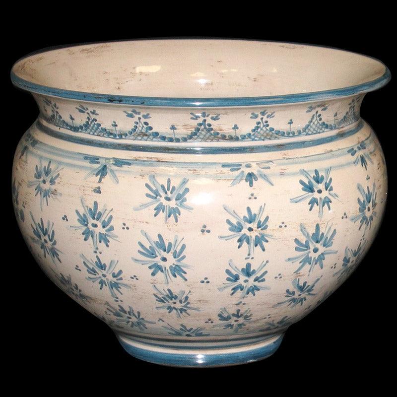 Cachepot linea stars mono blu - Ceramiche di Caltagirone Sofia - Ceramiche di Caltagirone Sofia