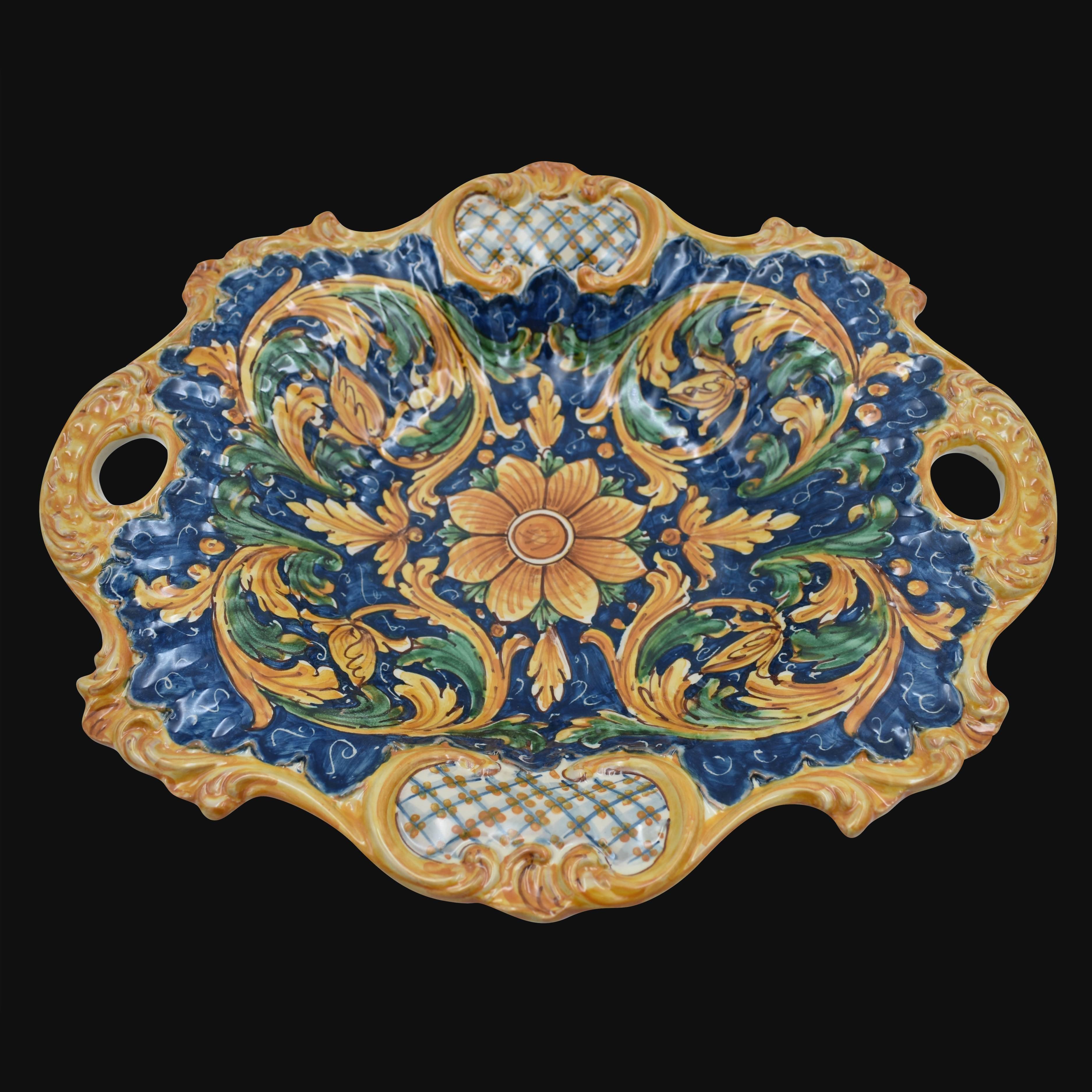 Centrotavola barocco 2° M 38x33 ornato calatino - Ceramiche di Caltagirone Sofia