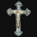 Crocifisso medio 16x24 mono blu - Ceramiche di Caltagirone Sofia