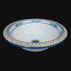 Lavabo da incasso Ø 47 s. d'arte blu e arancio in Ceramica Artistica di Caltagirone - Ceramiche di Caltagirone Sofia