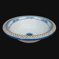 Lavabo da incasso Ø 47 s. d'arte blu e arancio in Ceramica Artistica di Caltagirone - Ceramiche di Caltagirone Sofia